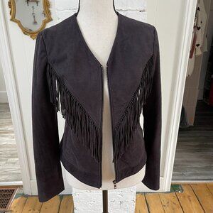 Suede Fringe Women's Jacket (XS)